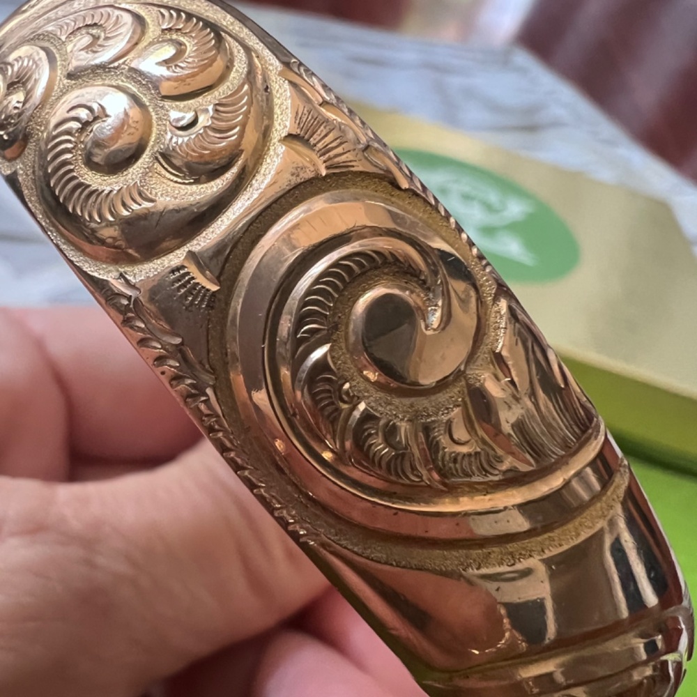 Vintage gold bangle - Picture 5 of 6
